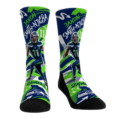 Jaxon Smith-Njigba Seattle Seahawks Rock Em Socks Unisex Youth Playmaker Crew Socks - College Navy